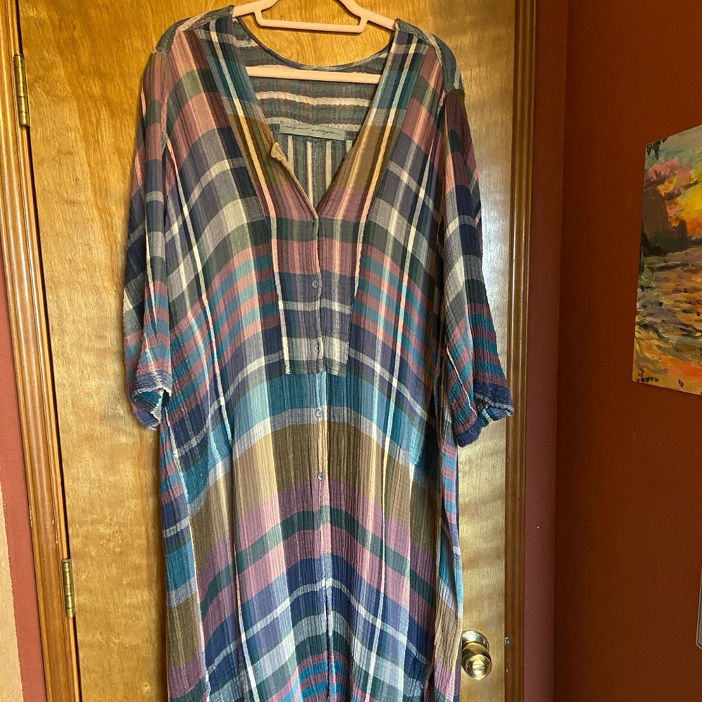 Cozy Lightweight Cotton Gauze Kaftan Dress by Raquel Allegra